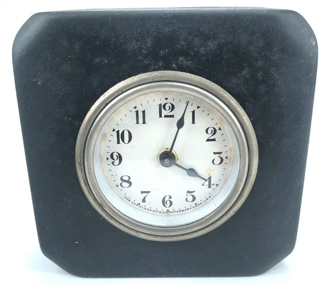 Lux Clock Mfg Co. Classic Mechanical Bank Actuating Clock Antique eBay