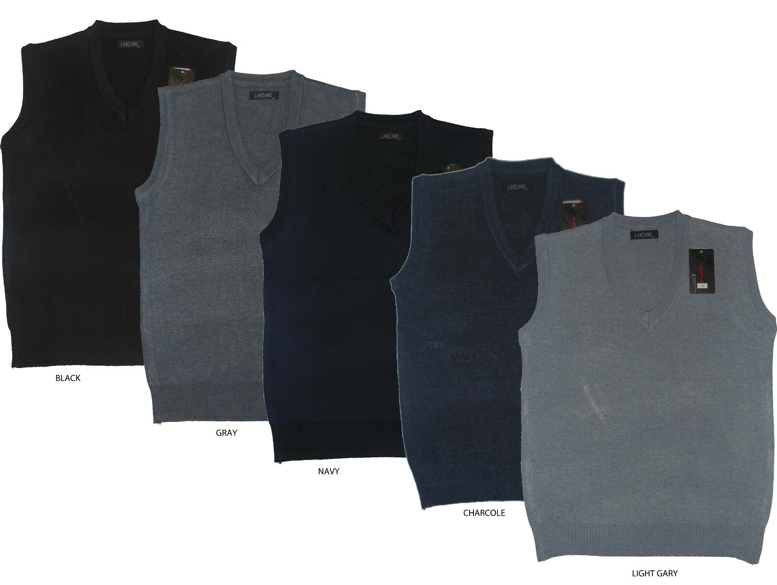 Men's V Neck Sleeveless Jumper Slip Over Plain Vest Golf Casual SIZE M