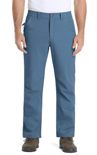 Herren leichte Wanderhose elastische Taille schnell trocknende Freizeit Arbeitshose - Bild 28 von 96