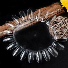 NAIL COLOUR DISPLAY Sharp Clear Pink Black White SWATCHES Pop Sticks Sample Fan