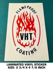 VHT FLAMEPROOF COATING LAMINATED VINYL DECAL STICKER - VINTAGE DRAG RACING-NHRA