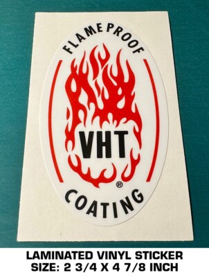 VHT FLAMEPROOF COATING LAMINATED VINYL DECAL STICKER - VINTAGE DRAG ...
