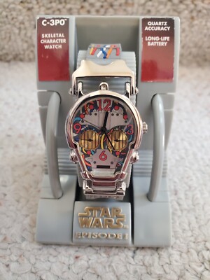 Star Wars Episode 1: C-3PO Skeletal Face Watch! Rare! New In