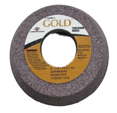 Carborundum 4/3'' x 1-1/2'' x 1-1/4'' Tool & Cutter Grinding Wheel T11 32AR46-KV40