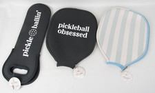 PICTURED Pickleball Paddle Covers  Ball Case Neoprene Zipper Case FREE SHIP