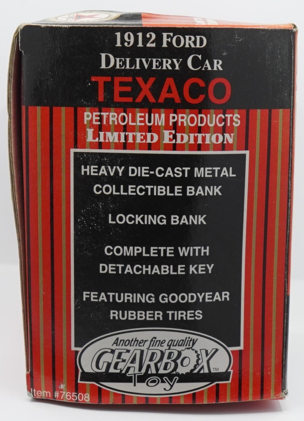 Gearbox Toy 1912 Ford Texaco Coin Bank 124 Scale Limited Edition Box