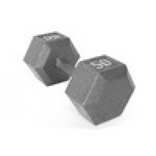 50 lb. Cast Iron Hex Dumbbell, Single, Easy Grip