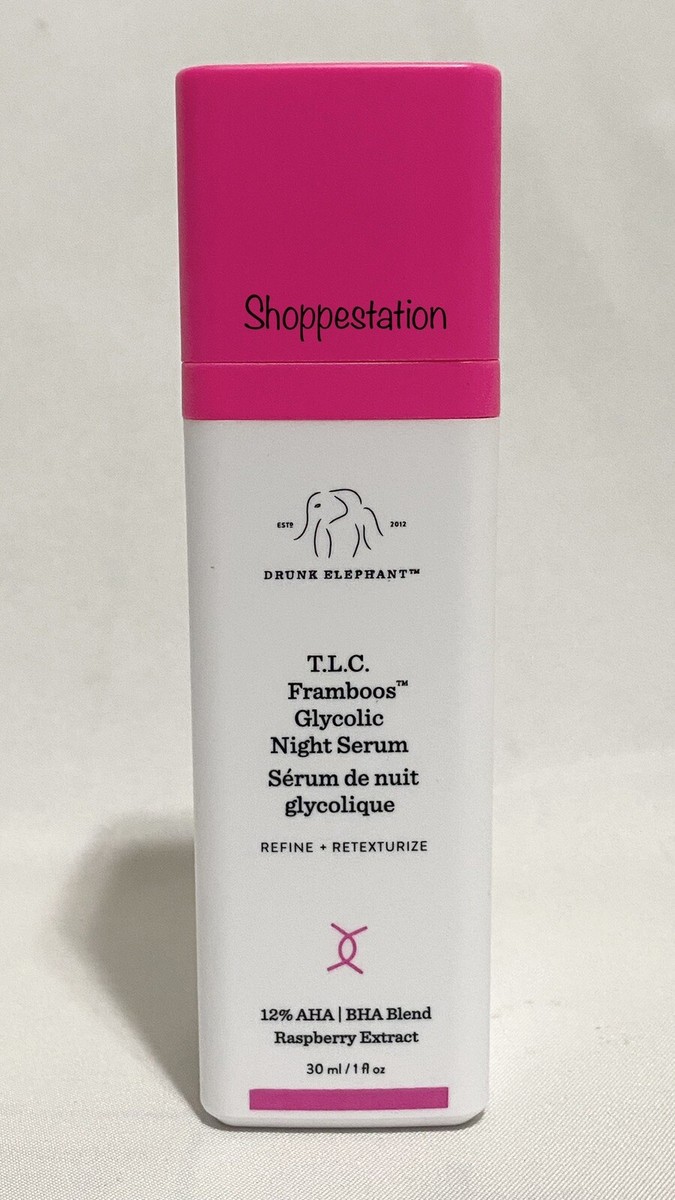Drunk Elephant TLC Framboos Glycolic Night Serum Full Size 1oz