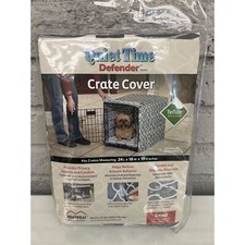 Midwest Quiet Time Defender Gray Geographic Pet Crate Cover
