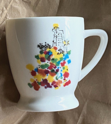 The Pan Pacific Hotel Singapore ~ Souvenir Ceramic Floral Mug / Cup ~ Mint Cond.