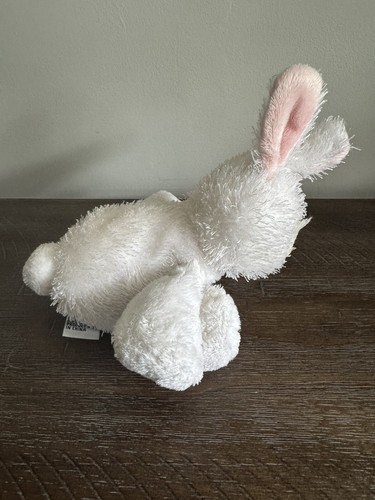Ganz Webkinz HM078 Rabbit Plush Stuffed Animal No Code White Pink Easter Spring - Picture 4 of 5
