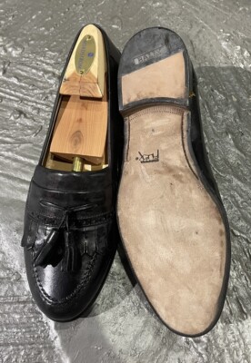 Bally Black Brogue Leather Tassel Loafers 10D BALLY Black Brogue Tassel Leather Loafers | eBay main image 4