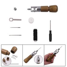 Leather Sewing Awl Stitching Awl Tool Wood Handle Repair Stitch Tool with Craft