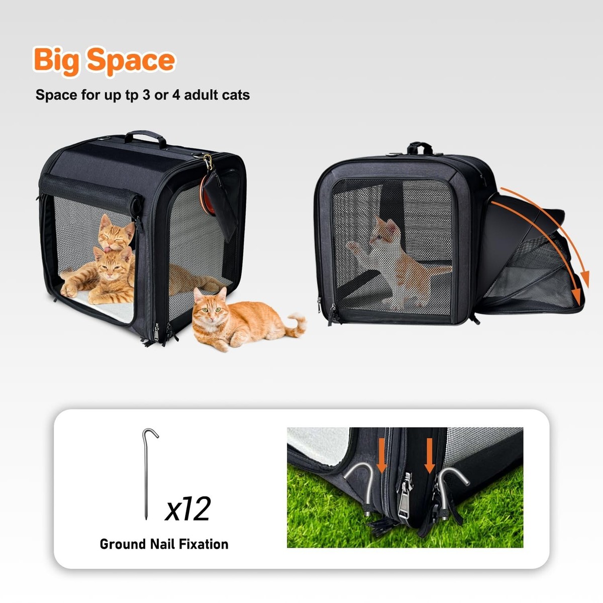 Cat Litter Box Large Cat Crate For Car Cat Car Carrier Large Cat