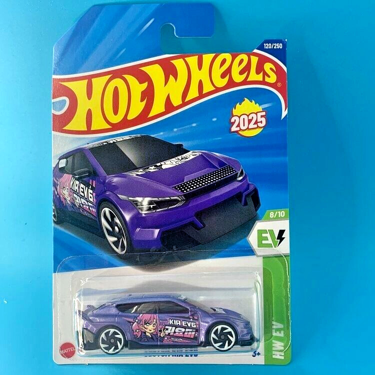 HOT WHEELS 2025 CUSTOM KIA EV6 METALFLAKE LAVENDER 120/250 HYW22 CALLUM DESIGN