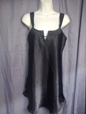 Sostanza Short Nightgown Size Medium Deep Dark Blue Adjustable Straps Classic 