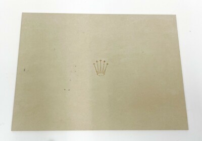  Rolex Crown Suede Beige Presentation Watch Single Pad 9.25'' x 13.25''