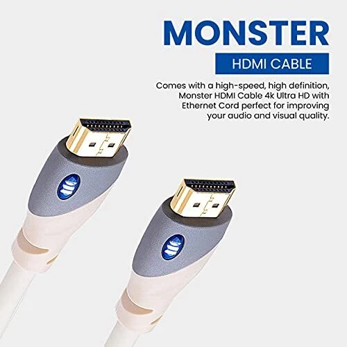 Verbatim Hub USB-C Adapter and Monster HDMI Cable 4k Ultra HD with Ethernet Cord - Image 4 of 4