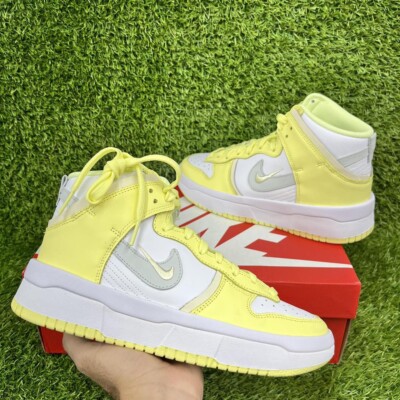 NIKE DUNK HIGH UP PHOTON DUST SNEAKER GRÖßE UK 6 DH3718-105 CITRON TINT YELLOW