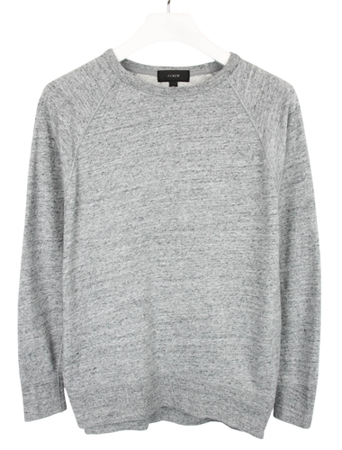 J. Crew Sweatshirt Men's XS Melange Crew Neck Pullover Side Zip