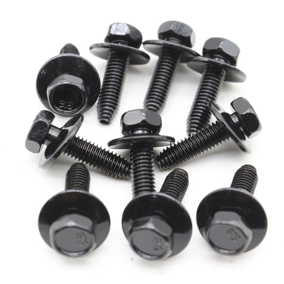 10X For GM Truck Body Bolts M61.0 x 25mm Long 10mm Hex 17mm Washer