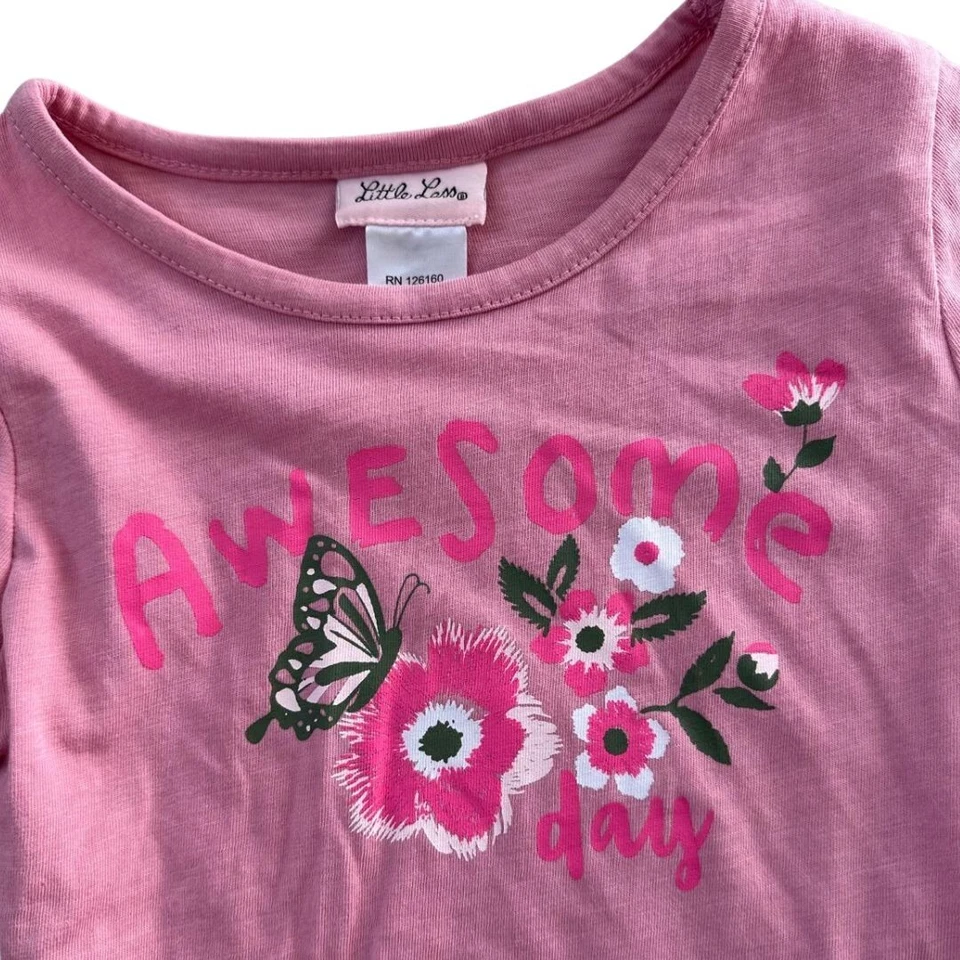 Conjunto Conjunto Conjunto Camisa y Leggings Azul Marino "Día Impresionante" Rosa Manga Larga para Niñas - Talla 6 Foto 4 de 4