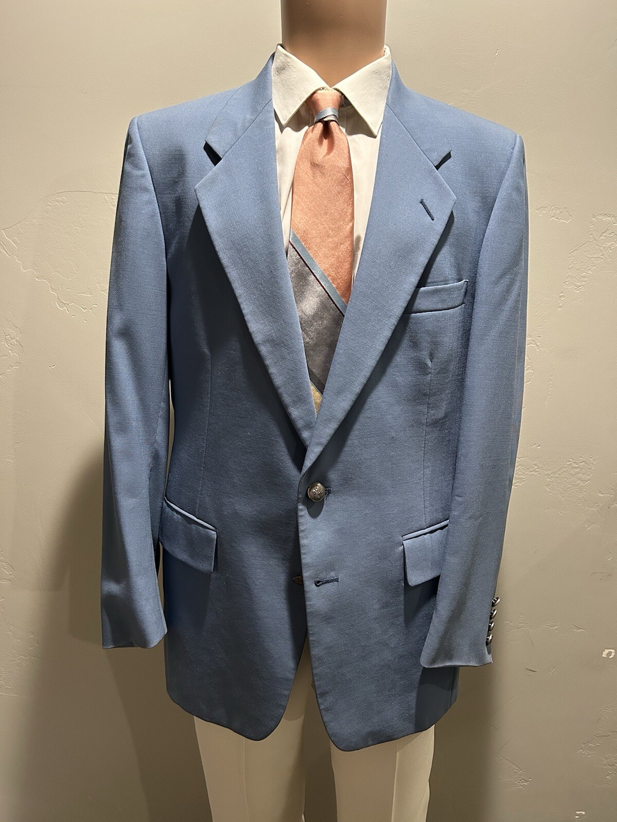 FILA Cappotto sportivo blazer blu uomo Lennox Row FROST BROS vintage anni '80 40R* MADE IN USA