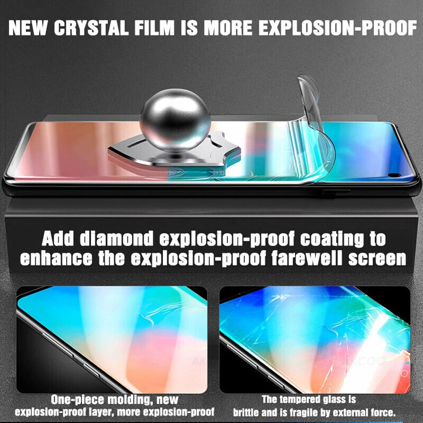 Hydrogel Film Clear Screen Protector For OnePlus 9RT 10 Pro 7T 6 9T Nord 2 Ace - Image 2 of 4