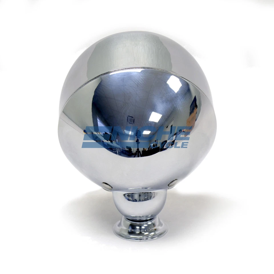 Mini 3.5" Chrome Hooded Spot Lamp Headlight Custom Bottom Mount - Image 4 of 4