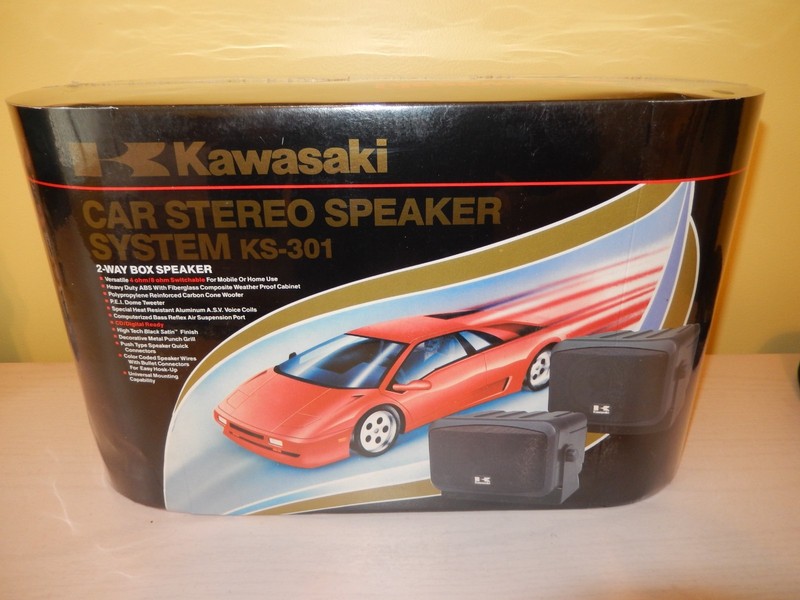 Kawasaki KS-301 2-Way 8-Inch Car Stereo Speakers NEW 