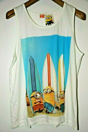 Tshirt Marcel Les MINIONS Surf Despicable Me taille L T shirt Tee neuf new made - Picture 1 of 2