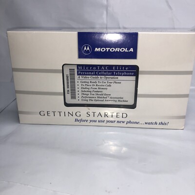 Motorola VHS Getting Started  A Video Guide To Operation Cellular New Phone
