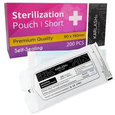 Karlash Self Seal Sterilization Pouch - SHORT 3.5" x 7.5" 200pc/pk