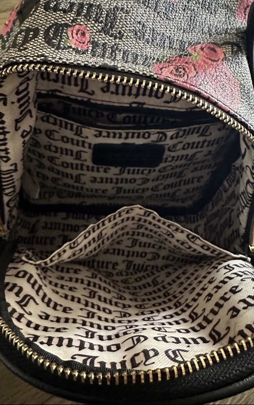 Juicy Couture Rose Patterned Backpack - image 6