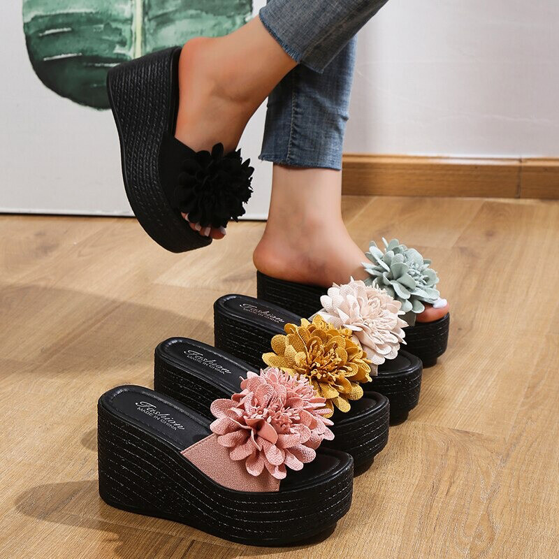 PANTOFOLA D’ORO Scarpe estive donna tacchi alti moda zeppa plateau sandali pantofole taglia plus