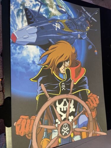 SPACE PIRATE CAPTAIN HARLOCK Poster Print Animation Manga Art Vintage movie Cpt. - Picture 2 of 2