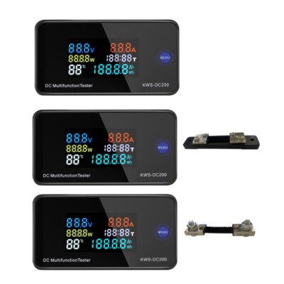 Digital LCD Voltmeter 10/50/100A Ammeter Current Power Energy Meter DC 0-200V