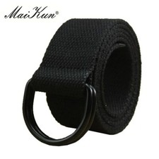 Double Ring Metal Buckle Belts Men Fashion Garments Apparel Tactical Strap Belt