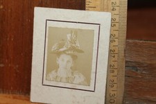 Antique Photo Late Victorian Era Edwardian Pretty Girl fancy Hat Small