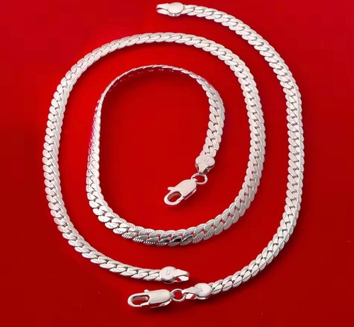 925 Sterling Silver Necklace Chain Woman Men Multiple Sizes And Shapes Uk Stock - Picture 14 of 86