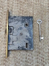 Antique Interior Mortise Lock Door Hardware #067 With Key