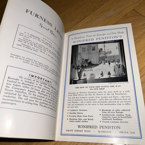 July 1955 QUEEN OF BERMUDA Passenger List / Book + Activities Aboard Book - Picture 11 of 14