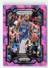 SHAKE MILTON #215 2023-24 PANINI PRIZM TIMBERWOLVES PINK ICE