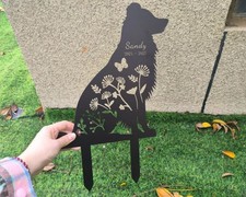 Personalized Dog Memorial Garden Stake, Custom Pet Loss Memorial Gift
