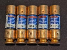Lot of 5 Buss Fusetron FRN-R-2 Fuse Dual Element Time Delay Class RK5 Bussmann