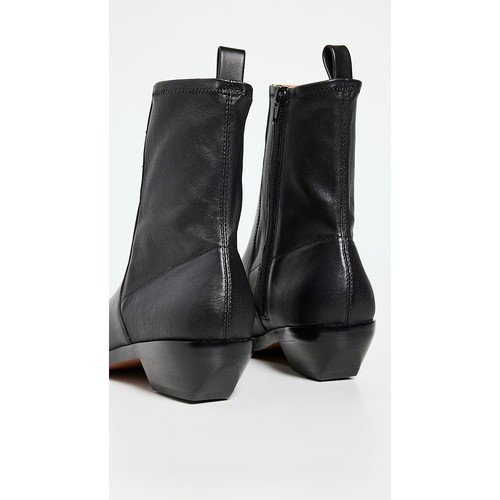 Madewell Aspen Stretch Western Ankle Boots Leather Upper Black Size 7 NWOB - Picture 5 of 12