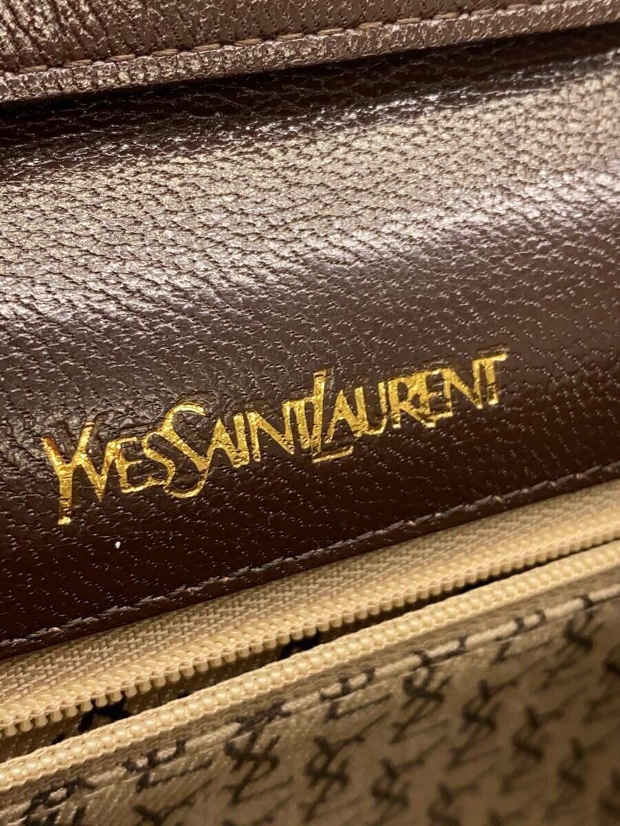 Borsa a tracolla Yves Saint Laurent in pelle marrone tinta unita usata