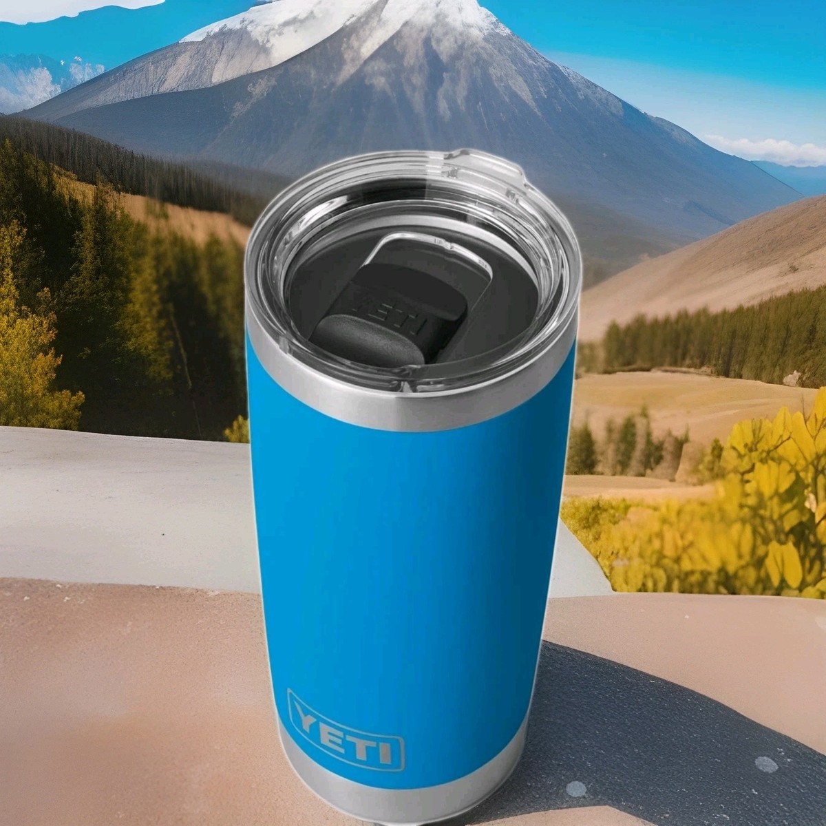 Yeti Rambler 20 Oz Tumbler w/Magslider Lid Big Wave Blue - NEW | eBay