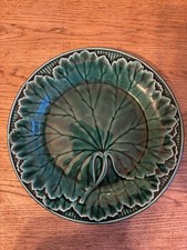 Vintage Wedgewood Majolica Leaf Plate Made In England