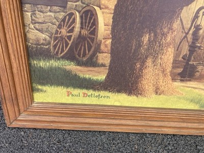 Large 48”Paul Detlefsen The Smithy Framed Blacksmith Print | eBay